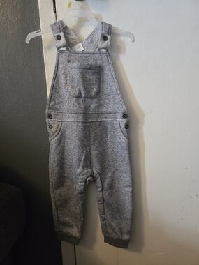 Set Overall Gray Knit Baby Overalls - Cozy Kids Bottoms